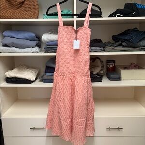 Hatch Pink Patterned Midi Dress